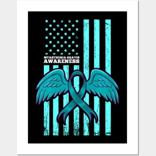 Myasthenia Gravis Awareness  Flag MG Awareness Posters and Art